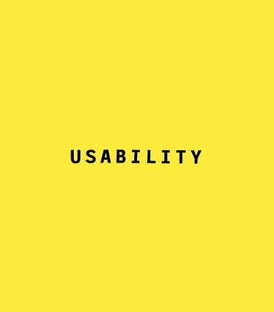 Usability in a nutshell animation minimal typography usability