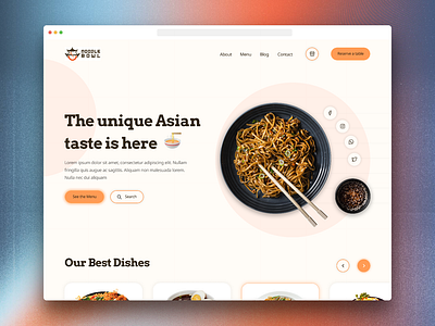 Restaurant Landing Page UI/UX graphic design ui ux webdesign