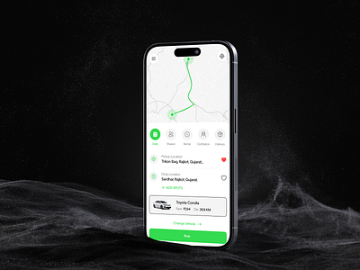 Cab Booking App - Customer App app app ui booking booking app cab booking car booking car rental clean location map minimal rantle rental app taxi booking travel app ui ux