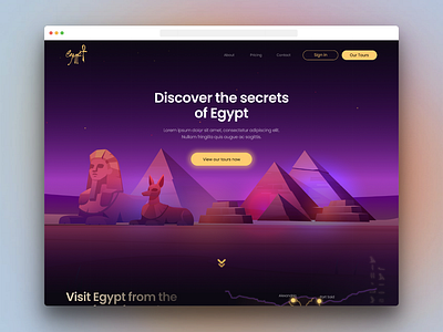 Egyptian Museum Landing Page UX/UI graphic design ui ux webdesign