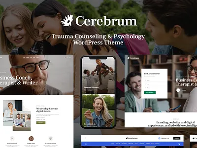 Cerebrum - Trauma Counseling & Psychology WordPress Theme design illustration logo web design web development webdesign woocommerce wordpress wordpress theme wordpress themes