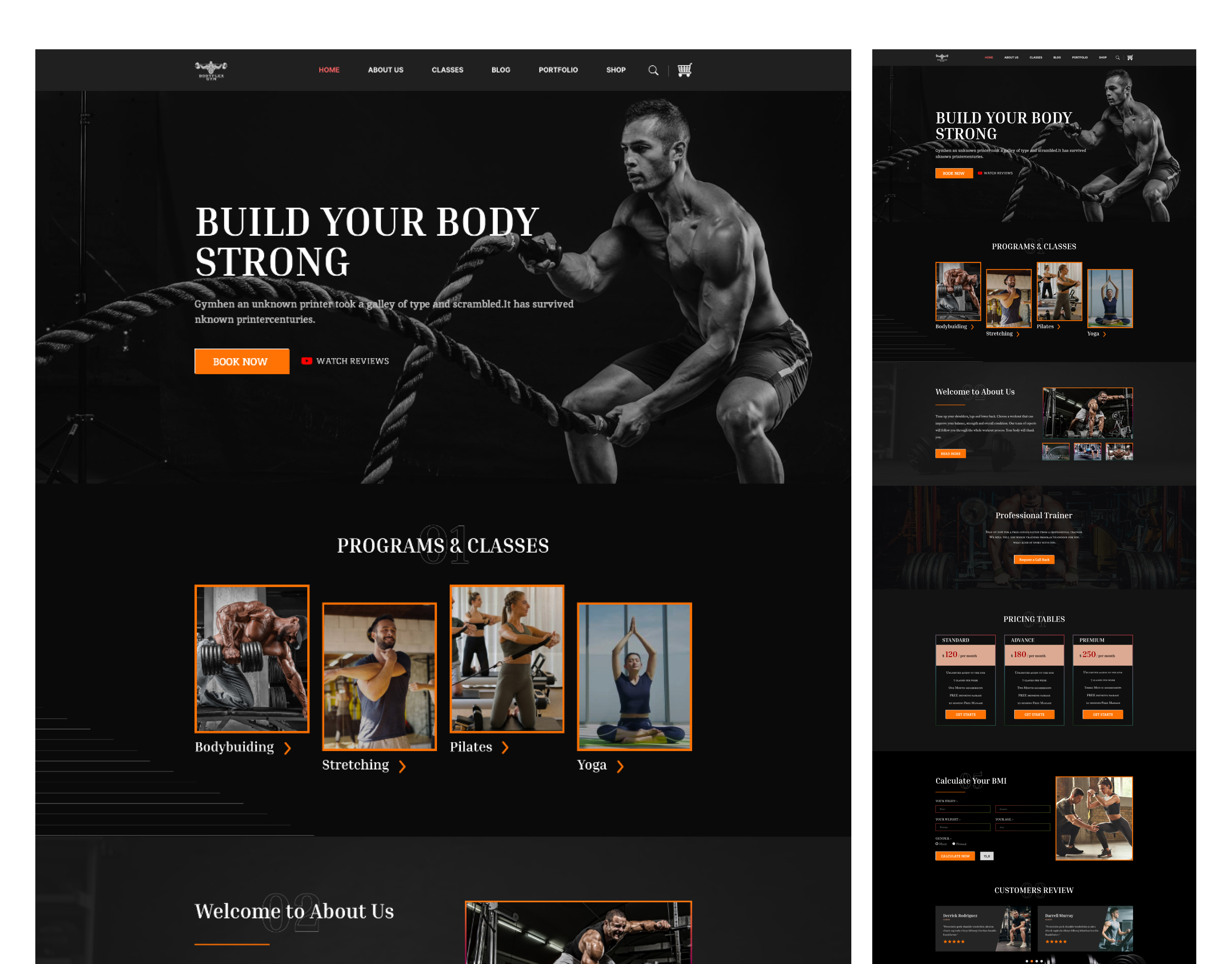 GYM Landing Page. gym landing page.