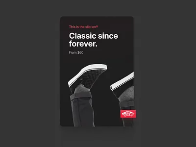 Vans Card apple bento card product design ui vans web design