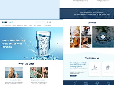 Pureline Website Landing Page adobe photoshop figma graphic design landingpage design uiux website design