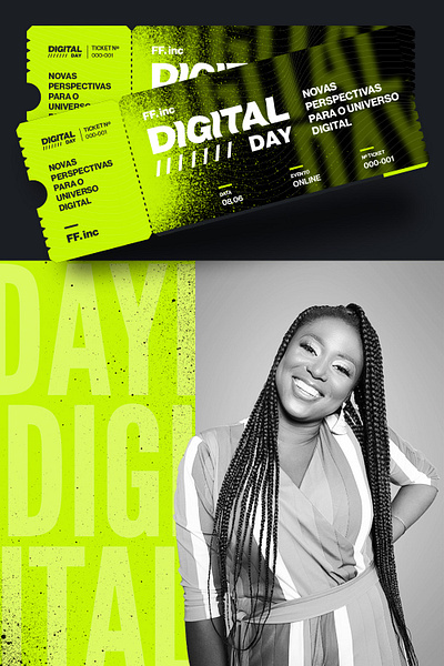 Digital Day visual ID [online event] digital brand digital day digital event digital marketing green and black id visual modern brand online event spotify visual id