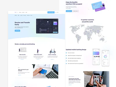 Payless Bank- Landing Page bank banking dashboard landing transfer ui ux