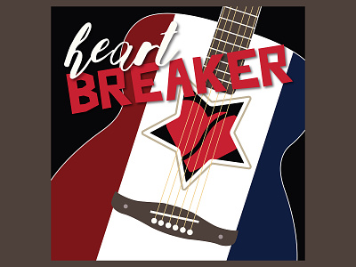 Rock ReImagined: Ryan Adams Heartbreaker albumart design graphic design hamburg solutions illustration music rock n roll vector