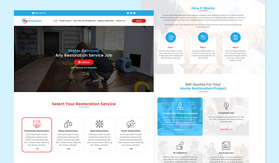 Restoration Landing Page Design adobe photoshop figma graphic design logo design uiux website design