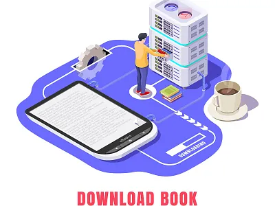 download book 3d branding concept design graphic design illustration isometric vector web
