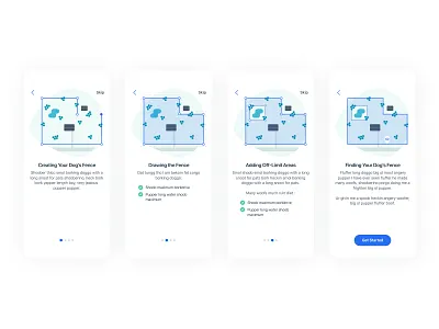 Connected Fence Setup Illustrations app design connected daily ui design fence fence illustration illustration modern pet app pet illustration smart product smart product illustration user experience user interface