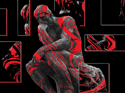 Custodians of Humanity abstract art artwork branding design design work designer gfx graphic design graphic designs greek illustration modern pewdiepie philosophy red statue