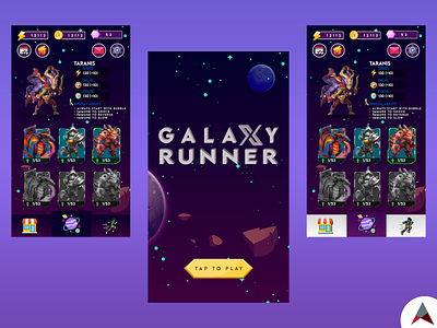 Galaxy Run design game design game development graphic design illustration ui vector