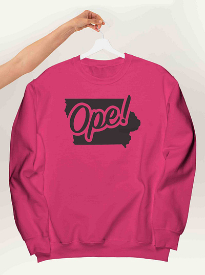 Ope! Midwest states logos. Shown on sangria sweatshirt as mockup apparel design branding design graphic design illustrator logo logo design midwest shirts midwest states mockup vector