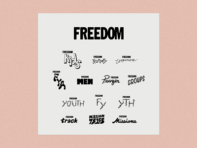 Freedom Branding and Sub-Branding branding calligraphy hand drawn logo sub branding
