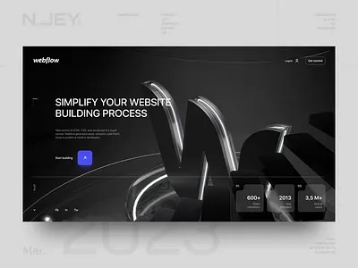 Concept. Webflow site 3d 3dart animation dark desktop innovation inspiration motion typography ui ux web webdesign webflow
