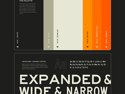 Hometeam Global Content - Color + Typography brand brand guide branding color palette design expanded fonts fort worth highway logo off white orange slate type typography warm warm black yellow