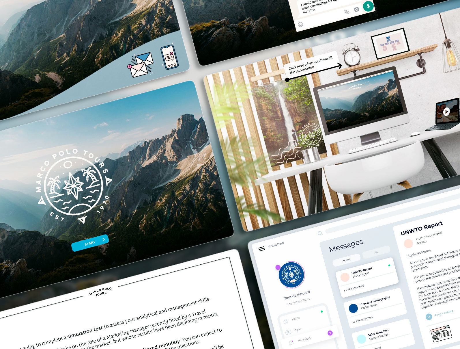 UI design, Mailbox design, business case | Marco Polo Tours app branding business case consulting corporate design graphic design human resources logo logo design mailbox travel company ui website design wordpress