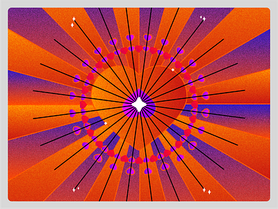 Infinite Love geometric gradient heart illustration love noise stained glass stars tarot vector