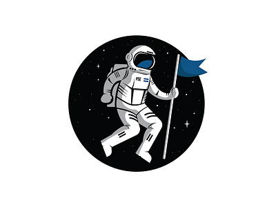 Astronaut astronaut elementary flag floating future interstellar mascot mascot design out of this world outerspace pioneer pioneers space spacesuit