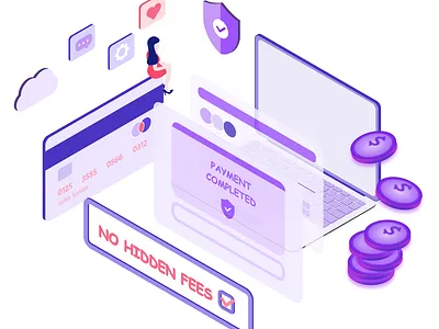 secure payment illustration illustration isometric isometric illustration payment illustration purple illustration