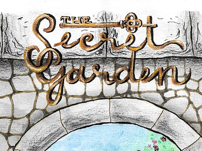 The Secret Garden aquarela capa de livro childrens illustration cores ilustração lettering natureza o jardim secreto