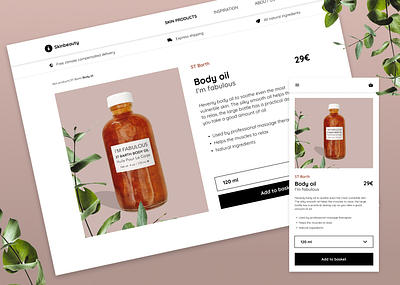 E-commerce skincare products skincare ui website