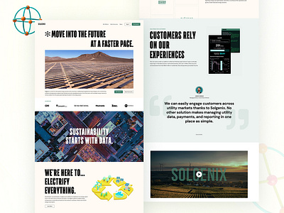 Solgenix - Sustainable Energy Solution branding card design color scheme dribbble design eco friendly energy efficiency illustration imagery renewable energy responsive design sustainable energy solutions typography uiux design vector graphics web design website layout