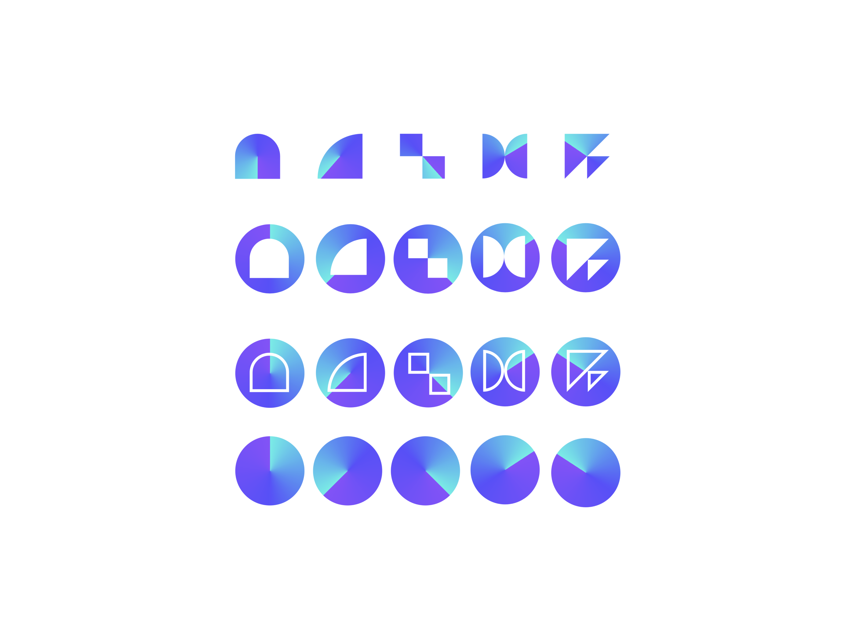 Icon & Gradient Explorations app branding design design systen graident graphic design icon iconography icons illustration pictogram typography ui ux vector