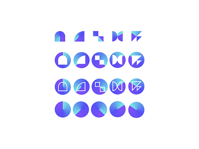 Icon & Gradient Explorations app branding design design systen graident graphic design icon iconography icons illustration pictogram typography ui ux vector