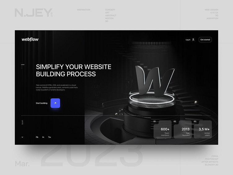 Concept. Webflow site by Nicolas Jey on Dribbble