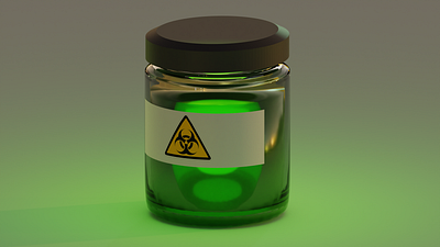 toxic waste 3d blender graphic design