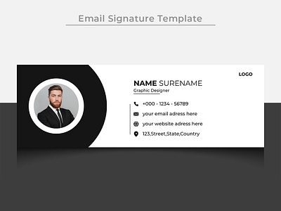 Elegant clean and minimal personal email signature minimal banner