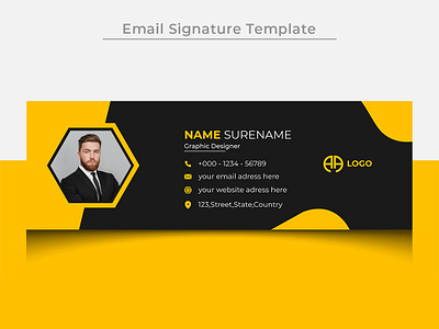 Modern creative corporate business promotion email signature minimal banner