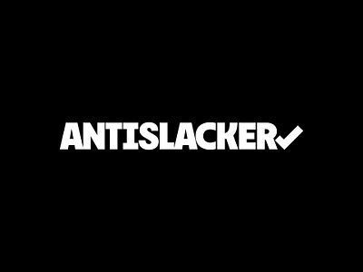 No Slackers branding logo productivity slacker typography