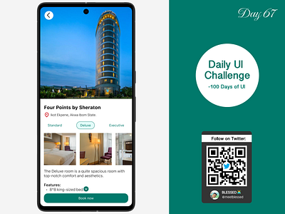Day 67 Task: Design a Hotel booking screen. #DailyUI app booking dailyui design figma hotel inspiration ui