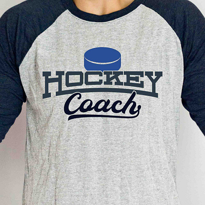 Hockey Coach - Sports Logo Apparel Design apparel design design graphic design hockey coach illustration illustrator logo logo design sports apparel vector