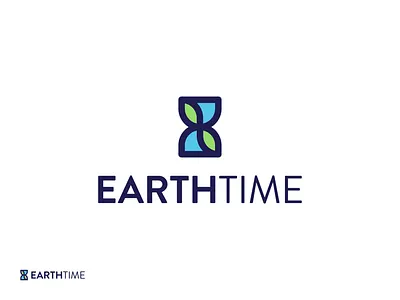 Earth Time logo branding design earth energy green growth leaf logo logodesign logodesigner mark nature ocean renewable sustainability symbol trees water wind