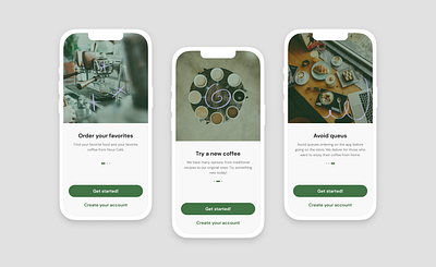 Onboarding - Nouz Cafe | UX/UI Design app coffee coffee delivery delivery design digital product food food delivery interface mobile mobile app onboarding product design ui user experience user interface ux