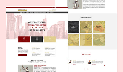 Law Firm Website Landing Page adobe photoshop figma graphic design landing page uiux web design website design