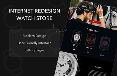 Redesign of the online store of the Kuwaiti watch brand design figma ui ux web site webdesigner