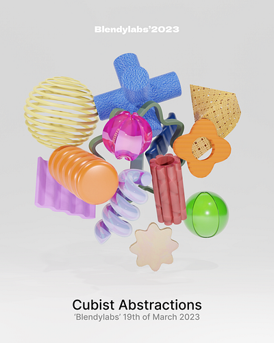 Cubist abstractions/:Blendylabs 3d 3ddesign animation blender graphic design magical motion graphics trending ui