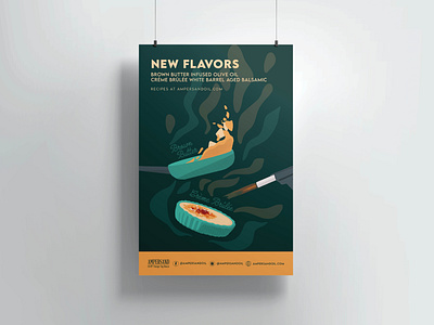 Creme Brûlée and Brown Butter Poster Design design graphic design illustration vector