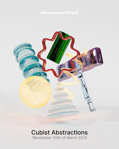 Cubist Abstractions/:Blendylabs 3d 3ddesign 3ds animation blender blender3d branding design graphic design logo motion graphics ui