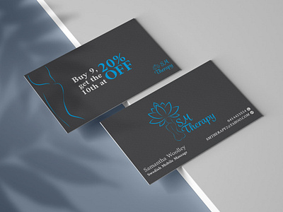 SM Therapy (Australia) branding business card campaign design entrepreneur graphic logo massage print remote stationery therapy vector work