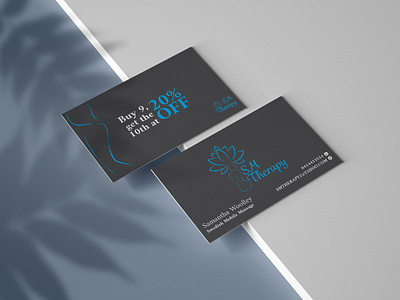 SM Therapy (Australia) branding business card campaign design entrepreneur graphic logo massage print remote stationery therapy vector work