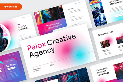 PALOX - Creative Agency Powerpoint Template abstract business clean corporate download google slides keynote pitch deck powerpoint powerpoint template pptx presentation presentation template professional slides template ui ux web website