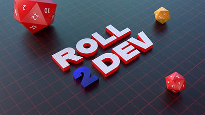 Roll2dev banner 3d branding design graphic design logo vector