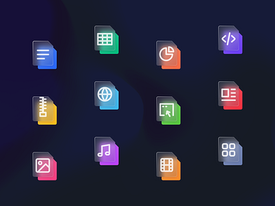 Some File Type Icons colors icon icondesign iconography icons svg