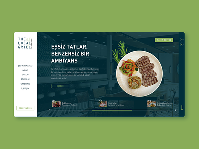The Local Grill Web Design about contact e commerce food food delivery for restaurants gallery homepage marketing marketplace payments prices pricing product services ui web design