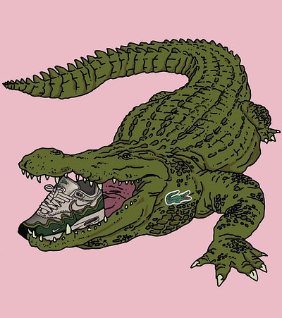 Lacoste airmax alligator illustration lacoste nike